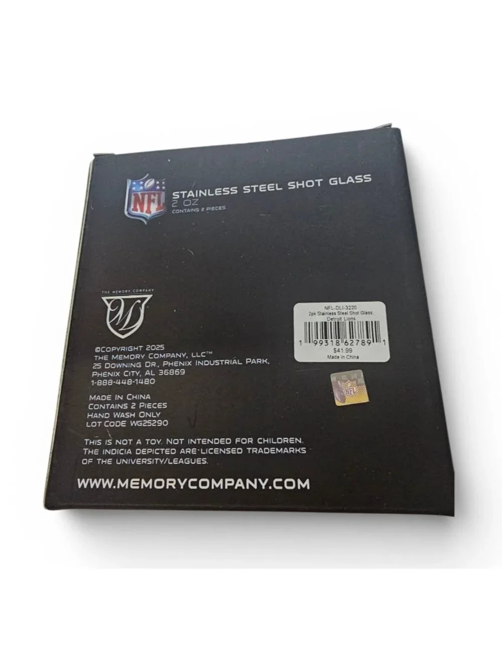 Detroit Lions 2Pack Shot Glass Steins Stainless Steel Metal Straw Vac Seal NFL